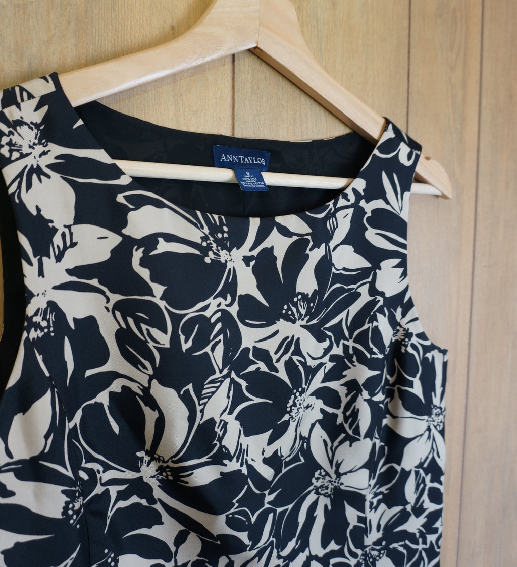Anne Taylor Floral Silk Tank